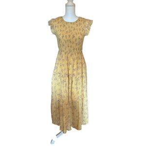 Sweet Wanderer Dress NWT Tiered Maxi Ditsy Floral Ruffle Sleeve Cottagecore‎
